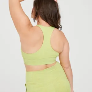 OFFLINE By Aerie The Hugger Racerback Sports Bra Batalia Green Size M NEW thumbnail 2