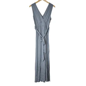 Lulus Dusty Mint Boho Sleeveless Maxi Dress Tie Waist 44552 Large NWT thumbnail 3