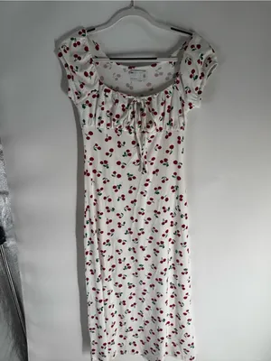 ASOS Cherry Maxi Dress, Off the Shoulder thumbnail 2