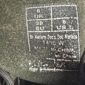 Dr. Martens 8-Eye Black Leather Lace-Up Combat Boots UK 6 US Women 8 thumbnail 11