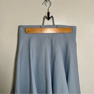 Pleated A-Line Skirt Light‎ Blue Swing Flowy F thumbnail 2