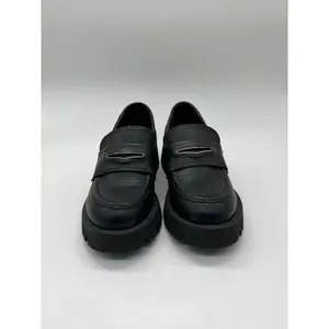 Steve Madden Shoes Womens Size 7 Black Leather Lawrance Loafers Chunky Lug Sole thumbnail 2