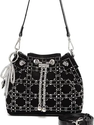 & Other Stories Cute Small Crossbody Checkered Bucket Bag thumbnail 2
