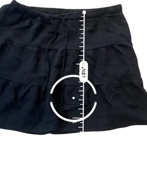 stradivarius Black Tiered Ruffle Mini Skirt thumbnail 4