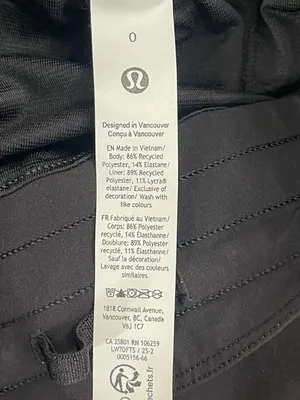Lululemon Hotty Hot High Rise lined shorts 3.5” lace trim Black Athletic gym 0 thumbnail 7