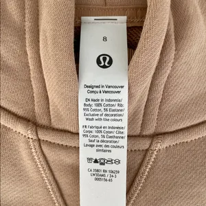 LULULEMON All Yours Hoodie Sweatshirt *French Terry in Beech Wood Size 8 NWT thumbnail 5