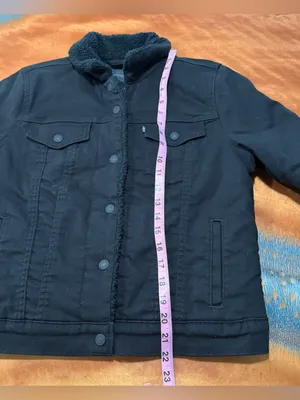 Levi's Black Sherpa-Lined Denim Jacket medium thumbnail 6