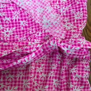 Lilly Pulitzer‎ Pink Gingham Floral Ruffle Wrap One Piece Swimsuit size 14 thumbnail 5