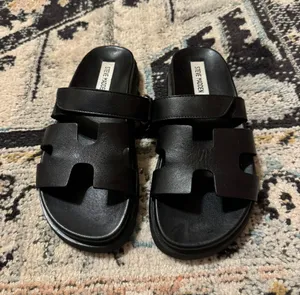 Steve Madden Mayven Black Leather Sandals thumbnail 1