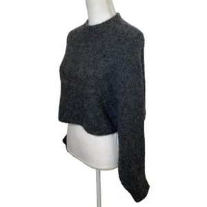 Aritzia Wilfred Free Cropped Sweater Alpaca Wool Blend Crewneck Pullover Small thumbnail 4
