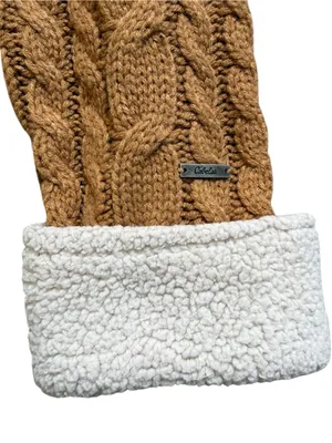Cabelas Cable Knit Fishermans Sweater Toggle Hooded Small Tan Cardigan thumbnail 5
