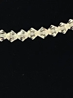 Vintage 50s Faceted Crystal Necklace Aurora Borealis MCM thumbnail 2