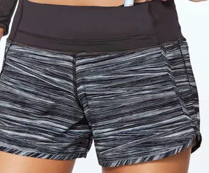Lululemon Run Times Short (4-way Stretch 4") Low Tide Alpine White Black Sz 4 thumbnail 1