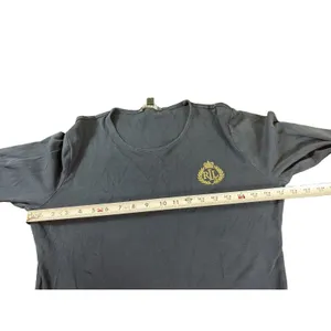 Lauren Ralph Lauren Women’s XL Navy Blue Long Sleeve Crest Logo Cotton Top thumbnail 9