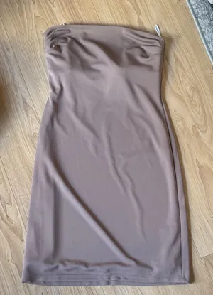 LPA Strapless Dress in Soft Brown thumbnail 1
