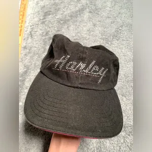 Harley Davidson Black Cap with Rhinestone Detail hat green river WI thumbnail 2