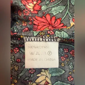 Amazon Bohemian V-Neck Printed Gathered Waist Midi Dress thumbnail 11