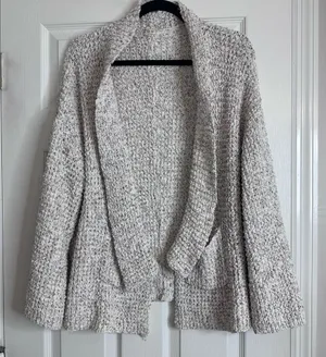 POL Cream Textured Open Knit Women's Cardigan Size Large thumbnail 1