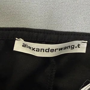 Alexander Wang Black High Waist Logo Band Skinny Leggings‎ Side Zip Pants 8831 thumbnail 3