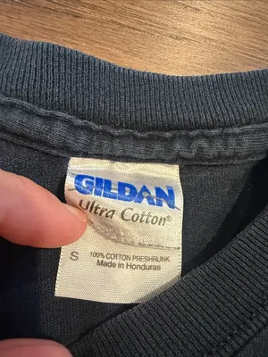 Gildan Navy Blue Cotton Long-Sleeve Crewneck Shirt Size Small - C33-086 thumbnail 2
