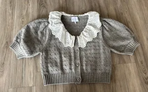 Gray Short Sleeve Sweater thumbnail 1