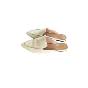 Madewell The Frances Skimmer Mules Leather Slides Beige Size 6 thumbnail 5