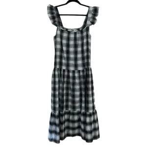BB Dakota by Steve Madden Black and White Plaid Maxi Dress, M thumbnail 3