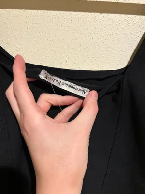 Abercrombie & Fitch Black Long Sleeve Corset Crop Top thumbnail 11