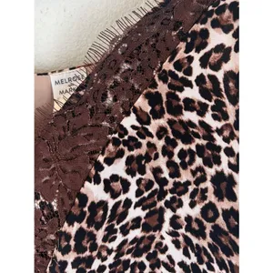 Melrose & Market Nordstrom NWT Small Leopard Cheetah Print Lace Cami Tank Top thumbnail 3