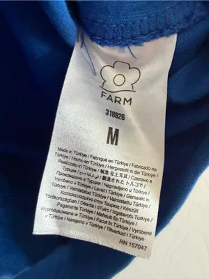 FARM Rio Nature Lovers Padded Shoulder Muscle Tee Blue Macaw Size Medium thumbnail 4
