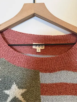 POL American Flag Oversized Sweater‎ thumbnail 3