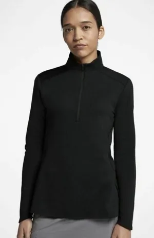 Nike Dri-Fit Size S Sweatshirt Pullover 1/2 Zip Long Sleeve‎ Golf Black 930149 thumbnail 1
