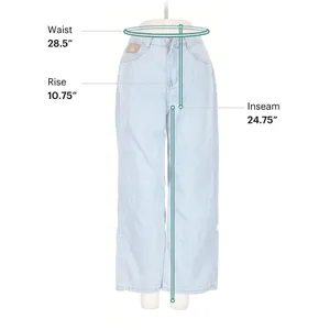 Light Wash High Rise Wide Leg Jeans Relaxed Baggy Y2K Denim Pants thumbnail 4