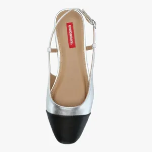 UNIONBAY Women's Cassidy Ballet Slingback Flat silver black Shoes Size 9 NIB thumbnail 4