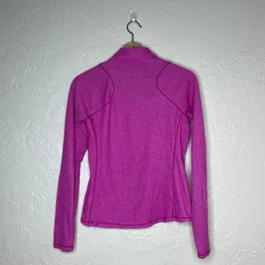 New Balance NB Dry Womens Small Pink Heather Quarter Zip Pullover WFT4316X thumbnail 2