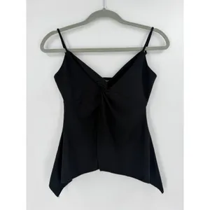 Tiger Mist Camisole Top Womens Size S Black Twist Front‎ Handkerchief Hem Edgy thumbnail 7
