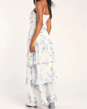 Lulu’s Floral Print Tiered Maxi Dress thumbnail 2