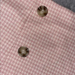 Altar'd State Pink Houndstooth Skort with Button Accents Preppy Style Size M thumbnail 3