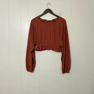 Free People Beach 2 Piece Lounge Set Small Terracotta Ribbed Crop Top Mini Skirt thumbnail 3