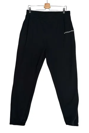 NEW Missguided Plus Women Sweatpant Sz 10 Black Jogger Pants Lounge Preppy 90s thumbnail 1