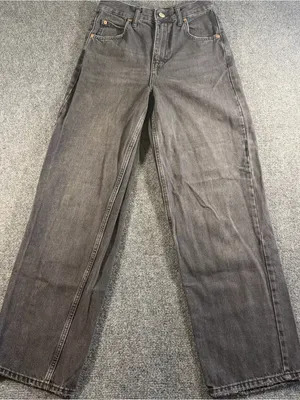 BDG Urban Outfitters Women's Boyfriend Wide-Leg Relaxed Black Denim Jeans 26x32 thumbnail 1