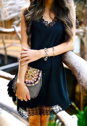 NEW Leith Women’s Black Sleeveless Little Black Shift Dress Size Large‎ MSRP $69 thumbnail 1