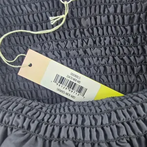 SUMMERSALT NWT The Sliky‎ Luxe Smocked Maxi Dress Black Tie Strap Medium thumbnail 9