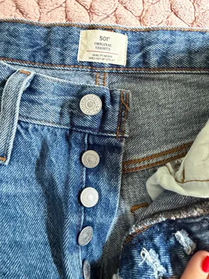 Levi’s Distressed 501 Denim Shorts thumbnail 4