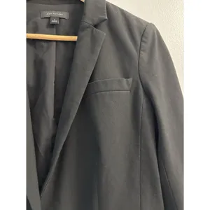Ann Taylor Black Single Button Blazer Size 8 Classic Workwear Career Suit Jacket thumbnail 9