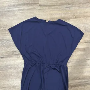 NWOT super silky and stretchy XXL navy blue jumpsuit - short sleeve thumbnail 2