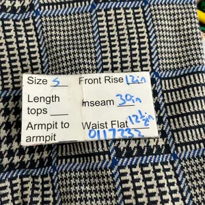 plaid houndstooth flare leg pants size Small thumbnail 11