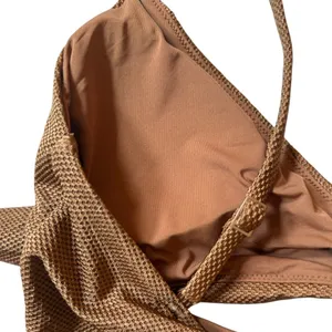 Aerie One Piece Shine Pique Wrap Swimsuit Cut Out Full Coverage Size Small NWT thumbnail 7