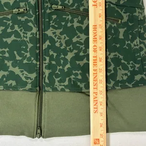 Cabi Marathon Jacket Womens M Green Camo Full Zip Hoodie Thumbholes 6030 thumbnail 6