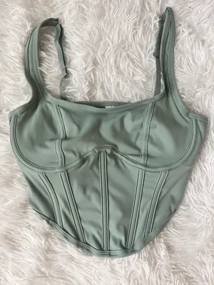 Gilly Hicks Sage Green Corset Going Out Top thumbnail 1